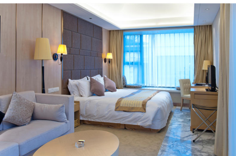 Family-friendly hotel room in city center